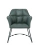 POLLY Πολυθρόνα Μέταλλο Βαφή Μαύρο, Ύφασμα Suede Olive Green  67x64x82cm [-Μαύρο-, -Πράσινο-] [-Μέταλλο-, -Ύφασμα-] ΕΜ719,1