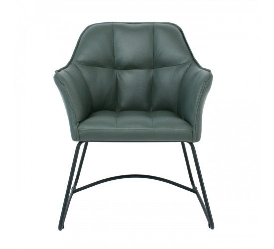 POLLY Πολυθρόνα Μέταλλο Βαφή Μαύρο, Ύφασμα Suede Olive Green  67x64x82cm [-Μαύρο-, -Πράσινο-] [-Μέταλλο-, -Ύφασμα-] ΕΜ719,1