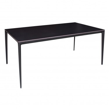 BARRET Τραπέζι Τραπεζαρίας - Κουζίνας, Alu Μαύρο, Επιφάνεια Sintered Stone Μαύρο  140x80x74cm [-Μαύρο-] [-Αλουμίνιο-, -Τεχνόπετρα-] ΕΜ835,3