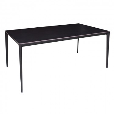 BARRET Τραπέζι Τραπεζαρίας - Κουζίνας, Alu Μαύρο, Επιφάνεια Sintered Stone Μαύρο  140x80x74cm [-Μαύρο-] [-Αλουμίνιο-, -Τεχνόπετρα-] ΕΜ835,3