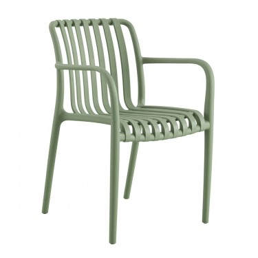 MODA Πολυθρόνα Στοιβαζόμενη PP - UV Protection Απόχρωση Πράσινο  55x58x81cm [-Πράσινο-] [-PP - PC - ABS-] Ε3800,40