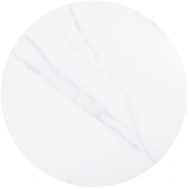 Επιφάνεια Μάρμαρο Sintered Stone, Απόχρωση White Marble (MDF για στήριξη βάσης)  Φ60cm/11mm [-Άσπρο-] [-Τεχνόπετρα-] Ε100,1S