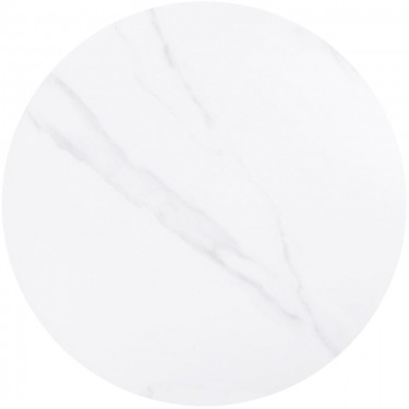 Επιφάνεια Μάρμαρο Sintered Stone, Απόχρωση White Marble (MDF για στήριξη βάσης)  Φ70cm/11mm [-Άσπρο-] [-Τεχνόπετρα-] Ε101,1S