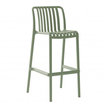 MODA Σκαμπό Bar Στοιβαζόμενο PP - UV Protection, Απόχρωση Πράσινο  48x47x75/102cm [-Πράσινο-] [-PP - PC - ABS-] Ε3802,40
