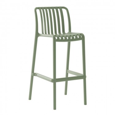 MODA Σκαμπό Bar Στοιβαζόμενο PP - UV Protection, Απόχρωση Πράσινο  48x47x75/102cm [-Πράσινο-] [-PP - PC - ABS-] Ε3802,40