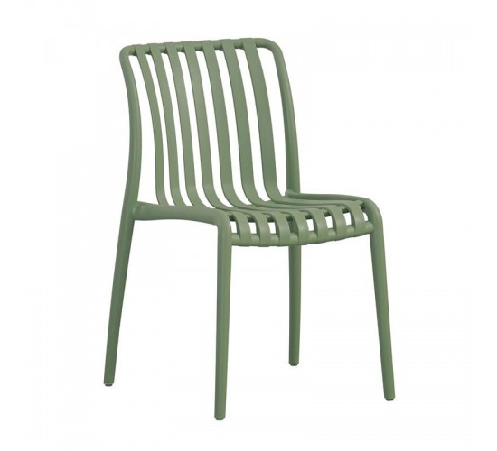 MODA-H Καρέκλα Στοιβαζόμενη, PP - UV Protection, Απόχρωση Πράσινο  52x57x80cm [-Πράσινο-] [-PP - PC - ABS-] Ε3801,4Η