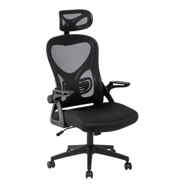 BF3050 Πολυθρόνα Γραφείου- Διευθυντή, Mesh Μαύρο, Μπράτσα up-down  63x63x118/128cm [-Μαύρο-] [-Ύφασμα Mesh-] ΕΟ5301