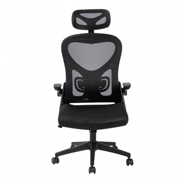 BF3050 Πολυθρόνα Γραφείου- Διευθυντή, Mesh Μαύρο, Μπράτσα up-down  63x63x118/128cm [-Μαύρο-] [-Ύφασμα Mesh-] ΕΟ5301