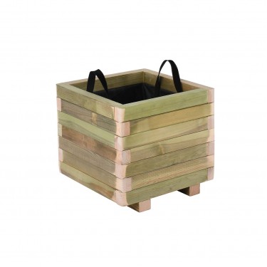 FLOWER POT WOOD Γλάστρα, Εμποτισμού Pine, Απόχρωση Φυσικό, 30x30x32cm  30x30x32cm [-Φυσικό-] [-Ξύλο-] Ε2230