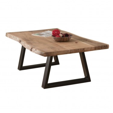 LIZARD-W Τραπεζάκι Σαλονιού Καθιστικού, Μέταλλο Βαφή Μαύρο, Ξύλο Ακακία Φυσικό  115x60x40cm [-Μαύρο-, -Φυσικό-] [-Μέταλλο-, -Ξύλο-] ΕΑ7101,W