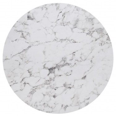 HPL (High Pressure Laminated) Επιφάνεια Τραπεζιού Απόχρωση White Marble, UV  Φ80cm/12mm [-Άσπρο-] [-HPL-] Ε102,421