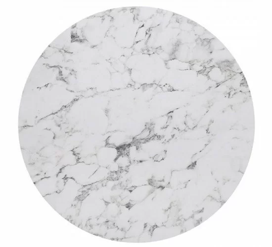 HPL (High Pressure Laminated) Επιφάνεια Τραπεζιού Απόχρωση White Marble, Εξωτερικού χώρου  Φ80cm/12mm [-Άσπρο-] [-HPL-] Ε102,421