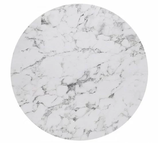 HPL (High Pressure Laminated) Επιφάνεια Τραπεζιού Απόχρωση White Marble, Εξωτερικού χώρου  Φ80cm/12mm [-Άσπρο-] [-HPL-] Ε102,421