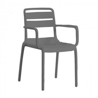 SERENATA Πολυθρόνα Στοιβαζόμενη, PP-UV Ανθρακί  54x58x81cm [-Ανθρακί-] [-PP - PC - ABS-] Ε3807,1W