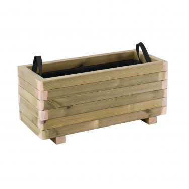 FLOWER POT WOOD Ζαρντινιέρα, Εμποτισμού Pine, Απόχρωση Φυσικό, 70x30x32cm  70x30x32cm [-Φυσικό-] [-Ξύλο-] Ε2233