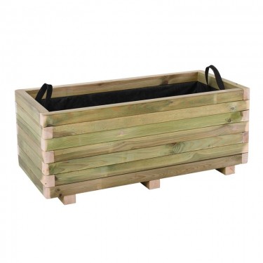 FLOWER POT WOOD Ζαρντινιέρα, Εμποτισμού Pine, Απόχρωση Φυσικό, 90x40x36cm  90x40x36cm [-Φυσικό-] [-Ξύλο-] Ε2234