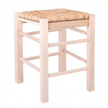 ΤΑΒΕΡΝΑΣ Σκαμπό Βοηθητικό, Οξιά Εμποτισμός Φυσικό, Κάθισμα Ψάθα  35x35x50cm [-Φυσικό-] [-Ξύλο-, -Ψάθα-] Ρ978,Ε1