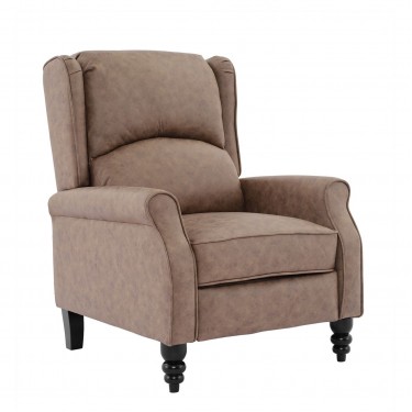 SIMPLE Relax Πολυθρόνα Μπερζέρα Σαλονιού, Καθιστικού, Ύφασμα Απόχρωση Antique Καφέ  72x84x97cm [-Καφέ-] [-Ύφασμα-] Ε7144,1