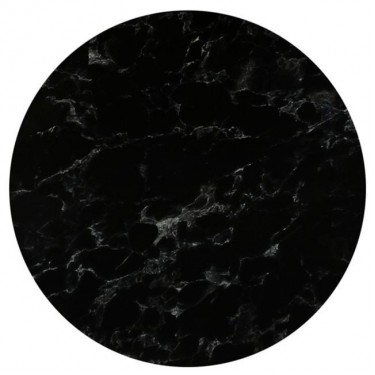 HPL (High Pressure Laminated) Επιφάνεια Τραπεζιού Απόχρωση Black Marble, UV  Φ80cm/12mm [-Μαύρο-] [-HPL-] Ε102,451