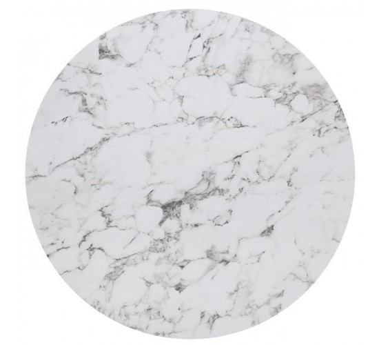 HPL (High Pressure Laminated) Επιφάνεια Τραπεζιού Απόχρωση White Marble, Εξωτερικού χώρου  Φ120cm/12mm [-Άσπρο-] [-HPL-] Ε117,421