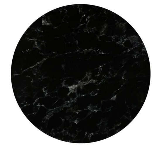 HPL (High Pressure Laminated) Επιφάνεια Τραπεζιού Απόχρωση Black Marble, Εξωτερικού χώρου  Φ120cm/12mm [-Μαύρο-] [-HPL-] Ε117,451