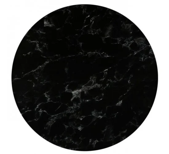 HPL (High Pressure Laminated) Επιφάνεια Τραπεζιού Απόχρωση Black Marble, Εξωτερικού χώρου  Φ120cm/12mm [-Μαύρο-] [-HPL-] Ε117,451