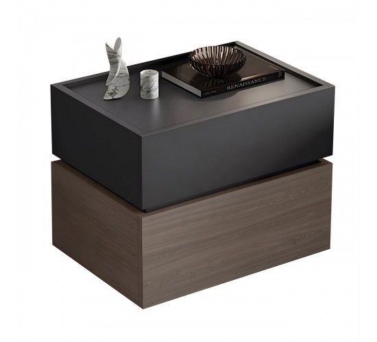 VANITY Κομοδίνο, Αποχρώσεων Sonoma Oak & Grey, με Αποσπώμενα χρωματικά Μέρη  60x40x45cm [-Ανθρακί-, -Καρυδί-] [-MDF - Κόντρα Πλακέ - Καπλαμάς - Νοβοπάν-] Ε7351,1