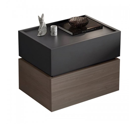 VANITY Κομοδίνο, Αποχρώσεων Sonoma Oak & Grey, με Αποσπώμενα χρωματικά Μέρη  60x40x45cm [-Ανθρακί-, -Καρυδί-] [-MDF - Κόντρα Πλακέ - Καπλαμάς - Νοβοπάν-] Ε7351,1