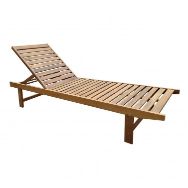 LUGANO Ξαπλώστρα χωρίς ρόδες, Ξύλο Acacia, Απόχρωση Φυσικό  62x196x33cm [-Φυσικό-] [-Ξύλο-] Ε2291