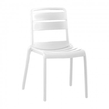 SERENATA Καρέκλα, Στοιβαζόμενη PP - UV Άσπρο  45x58x81cm [-Άσπρο-] [-PP - PC - ABS-] Ε3806,4W