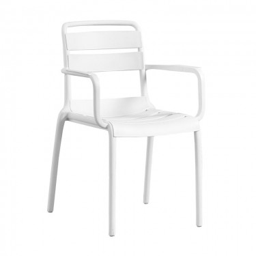 SERENATA Πολυθρόνα Στοιβαζόμενη, PP-UV Άσπρο  54x58x81cm [-Άσπρο-] [-PP - PC - ABS-] Ε3807,4W