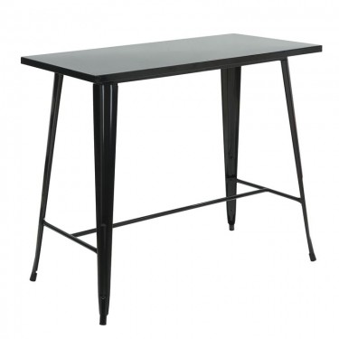 RELIX Τραπέζι Bar-Pro, Μέταλλο Βαφή Μαύρο  120x60x102cm [-Μαύρο-] [-Μέταλλο-] Ε5212,1