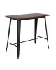 RELIX Wood Dark Oak Τραπέζι Bar-Pro, Μέταλλο Βαφή Μαύρο  120x60x102cm [-Μαύρο/Καρυδί-] [-Μέταλλο/Ξύλο-] Ε5212,1W