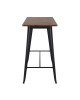 RELIX Wood Dark Oak Τραπέζι Bar-Pro, Μέταλλο Βαφή Μαύρο  120x60x102cm [-Μαύρο/Καρυδί-] [-Μέταλλο/Ξύλο-] Ε5212,1W