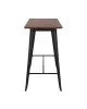 RELIX Wood Dark Oak Τραπέζι Bar-Pro, Μέταλλο Βαφή Μαύρο  120x60x102cm [-Μαύρο/Καρυδί-] [-Μέταλλο/Ξύλο-] Ε5212,1W