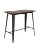 RELIX Wood Dark Oak Τραπέζι Bar-Pro, Μέταλλο Βαφή Μαύρο  120x60x102cm [-Μαύρο/Καρυδί-] [-Μέταλλο/Ξύλο-] Ε5212,1W