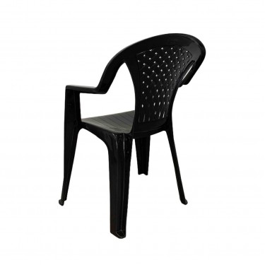 PORTOFINO Πολυθρόνα Τραπεζαρίας Κήπου - Βεράντας, PP Ανθρακί, Στοιβαζόμενη  57x56x80cm [-Ανθρακί-] [-PP - PC - ABS-] Ε351,1