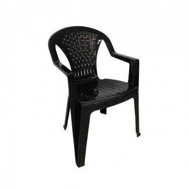 PORTOFINO Πολυθρόνα Τραπεζαρίας Κήπου - Βεράντας, PP Ανθρακί, Στοιβαζόμενη  57x56x80cm [-Ανθρακί-] [-PP - PC - ABS-] Ε351,1