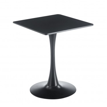 BREAK Τραπέζι MDF Μαύρο, Βάση Μέταλλο Βαφή Μαύρο  60x60cm H.75cm [-Μαύρο-] [-MDF - Κόντρα Πλακέ - Καπλαμάς - Νοβοπάν-, -Μέταλλο-] ΕΜ837,1