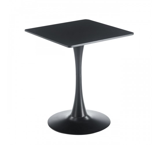 BREAK Τραπέζι MDF Μαύρο, Βάση Μέταλλο Βαφή Μαύρο  60x60cm H.75cm [-Μαύρο-] [-MDF - Κόντρα Πλακέ - Καπλαμάς - Νοβοπάν-, -Μέταλλο-] ΕΜ837,1