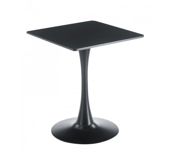 BREAK Τραπέζι MDF Μαύρο, Βάση Μέταλλο Βαφή Μαύρο  60x60cm H.75cm [-Μαύρο-] [-MDF - Κόντρα Πλακέ - Καπλαμάς - Νοβοπάν-, -Μέταλλο-] ΕΜ837,1