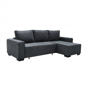 LONDON Καναπές - Κρεβάτι Αριστερή Γωνία, Ύφασμα Ανθρακί  Sofa:271x158x90 Bed:137x227cm [-Ανθρακί-] [-Ύφασμα-] Ε9934,1