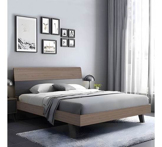 VANITY Κρεβάτι Διπλό, για Στρώμα 160x200cm, Απόχρωση Sonoma Oak-Grey  161x201x98cm [-Ανθρακί-, -Καρυδί-] [-MDF - Κόντρα Πλακέ - Καπλαμάς - Νοβοπάν-] Ε7350,1