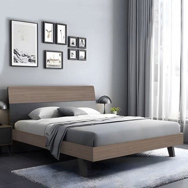 VANITY Κρεβάτι Διπλό, για Στρώμα 160x200cm, Απόχρωση Sonoma Oak-Grey  161x201x98cm [-Ανθρακί-, -Καρυδί-] [-MDF - Κόντρα Πλακέ - Καπλαμάς - Νοβοπάν-] Ε7350,1