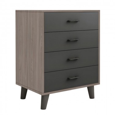 VANITY Συρταριέρα, με 4 Συρτάρια, Απόχρωση Sonoma Oak-Grey  60x40x80cm [-Ανθρακί-, -Καρυδί-] [-MDF - Κόντρα Πλακέ - Καπλαμάς - Νοβοπάν-] Ε7370,1