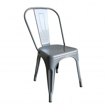 RELIX Καρέκλα Στοιβαζόμενη, Μέταλλο Βαφή Γκρι  44x49x84cm [-Γκρι-] [-Μέταλλο-] Ε5191,4W