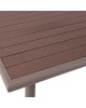 SERRANO Τραπέζι Κήπου-Βεράντας Μέταλλο Βαφή Sand Beige, Polywood Καρυδί  150x80x75cm [-Καρυδί/Μπεζ-] [-Μέταλλο/PP - ABS - Polywood-] Ε6893,1