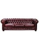 CHESTERFIELD Birmingham Καναπές 4Θέσιος Σαλονιού Καθιστικού, Δέρμα Antique Red  241x92x74cm [-Κόκκινο-] [-Leather - Rubica Leather-] Ε9574,44