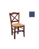 METRO Καρέκλα Οξιά Βαφή Εμποτισμού Μπλε, Κάθισμα Ψάθα  43x47x88cm [-Μπλε-] [-Ξύλο-, -Ψάθα-] Ρ967,Ε3
