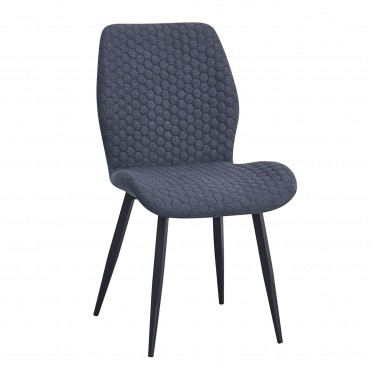 CLARA Καρέκλα Τραπεζαρίας Μέταλλο Βαφή Μαύρο, Ύφασμα Σκούρο Γκρι  50x62x87cm [-Γκρι-, -Μαύρο-] [-Μέταλλο-, -Ύφασμα-] ΕΜ7914,1